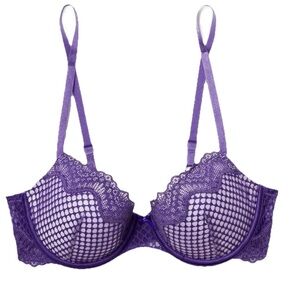 2/$24 Adore Me Bra Sz 44DD Rubie Push Up Balconette  Underwire Padded Feminine